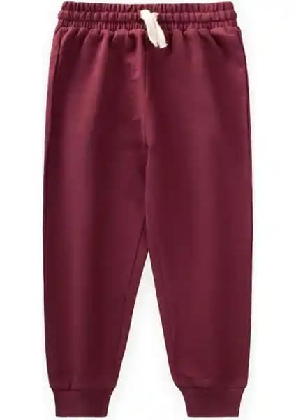 Cigit Mevsimlik Basic Eşofman 2-10 Yaş Bordo Renkli Yumuşak ve Rahat Tasarım