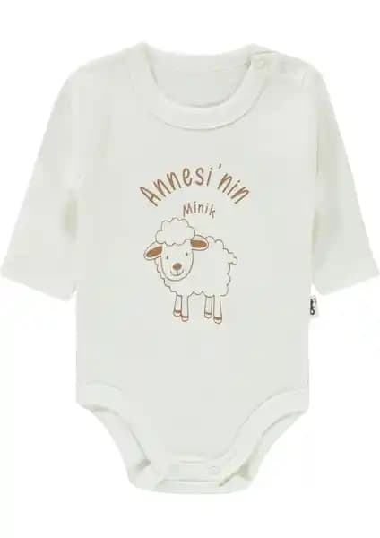 Civil Baby Bebek Çıtçıtlı Badi 1-12 Ay Ekru Konfor ve Şıklık Sunan Pratik Bebek Giyim Ürünü