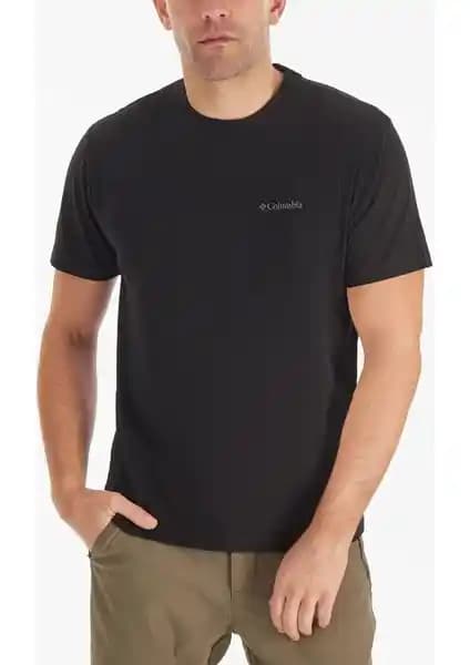 Columbia CS0282 CSC M Erkek Kısa Kollu Logo Brushed Tişört Günlük ve Ofis Kullanımı İçin