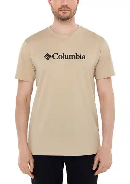Columbia Csc M Basic Big Logo Brushed Erkek T-Shirt Doğa ve Günlük Kullanım İçin Uygun