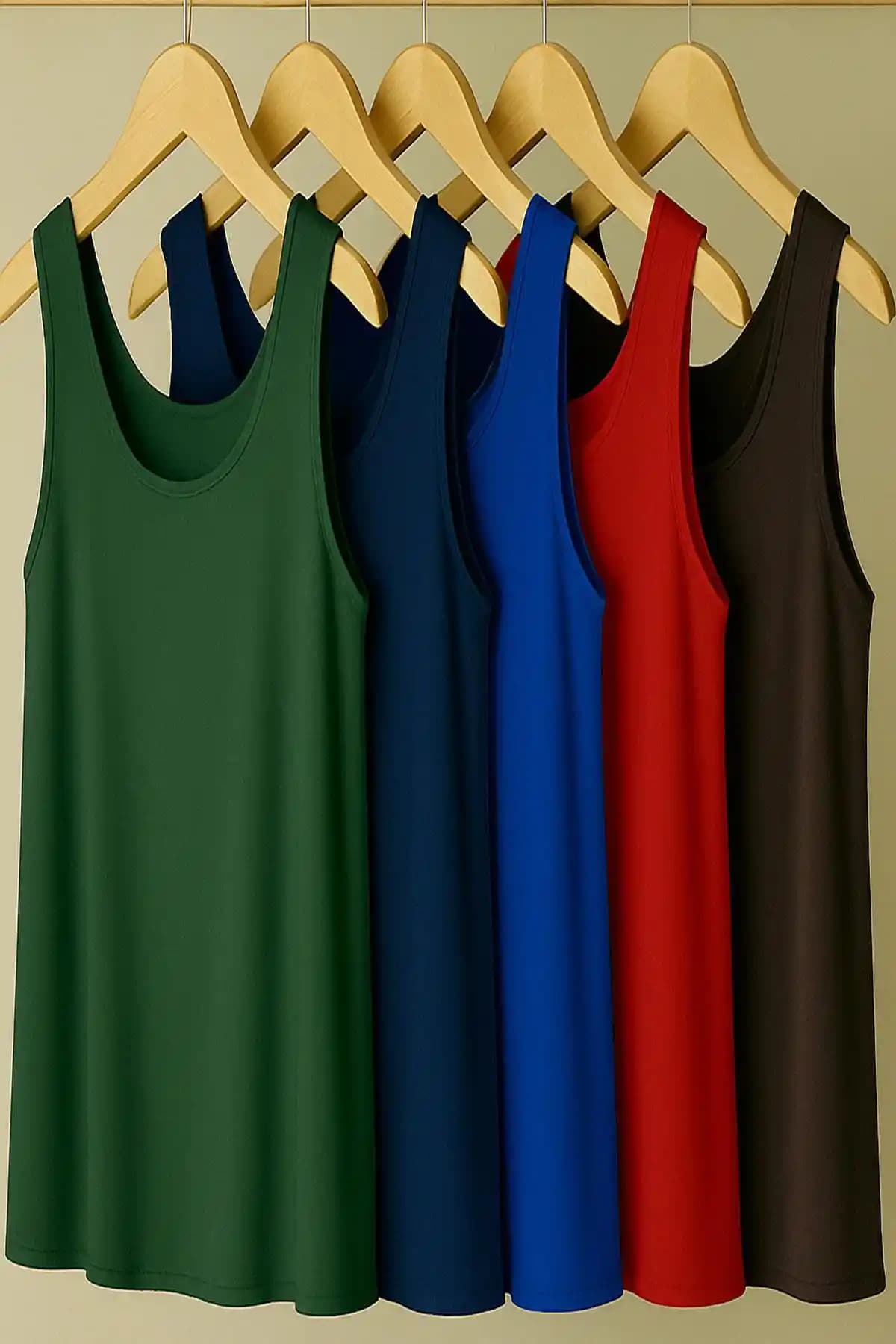 COTENCONCEPT 5 Adet A Kesim Pamuklu Askılı Atlet Tişört Günlük Şıklık ve Rahatlık İçin