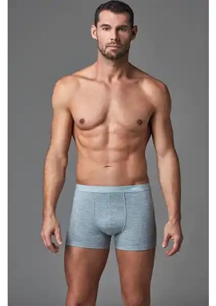 Dagi Erkek Boxer Düz Paça Gri Melanj Desenli Günlük Rahatlık ve Kalite Sunar