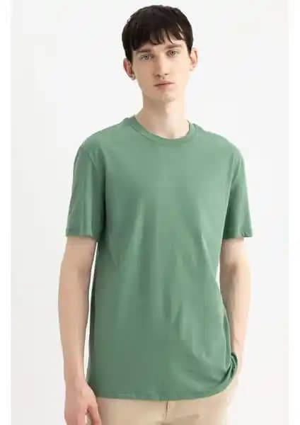 DeFacto %100 Pamuk Regular Fit Bisiklet Yaka Tişörtleri Günlük ve Spor Kullanımına Uygun