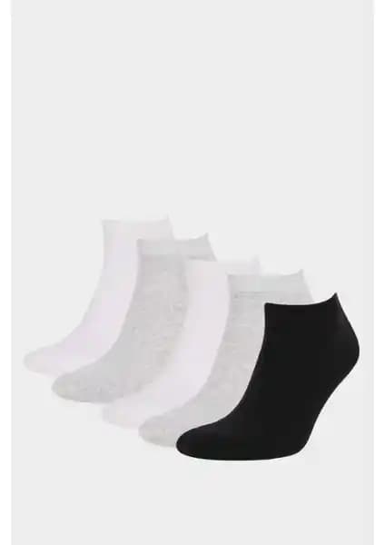 DeFacto Erkek 5'li Pamuklu Patik Çorap Seti Günlük ve Spor Kullanımına Uygun