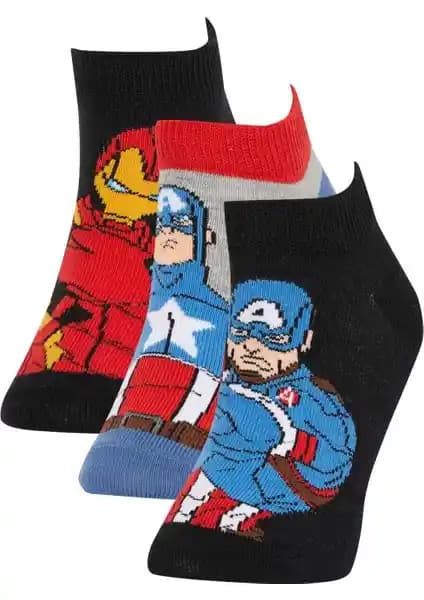 DeFacto Erkek Çocuk Marvel Avengers 3'lü Pamuklu Patik Çorap: Konfor ve Eğlence Bir Arada