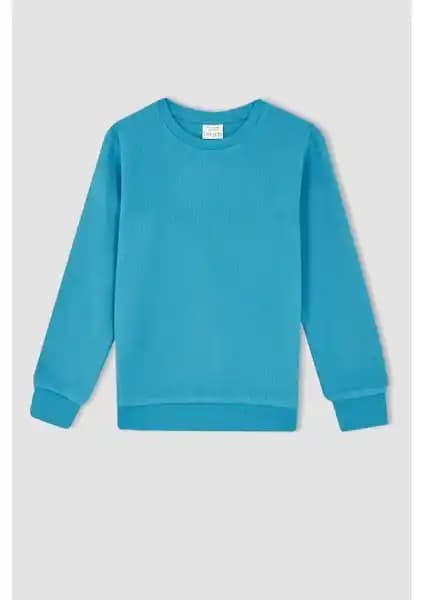 DeFacto Erkek Çocuk Okula Dönüş Bisiklet Yaka Sweatshirt: Şık ve Konforlu Günlük Giyim Seçeneği