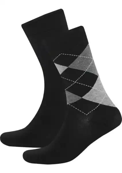 DeFacto Erkek Dikişsiz Baklava Desenli Uzun Çorap Yumuşak ve Şık Tasarım