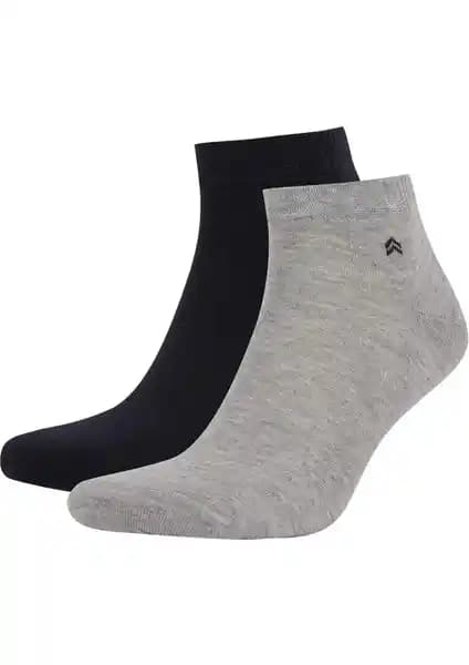 DeFacto Erkek Dikişsiz Bambu Patik Çorap 2'li Doğal ve Konforlu Tasarım