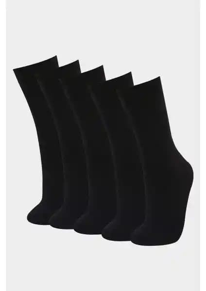 DeFacto Kadınlar İçin 5'li Uzun Çorap Seti Günlük ve Mevsimlik Kullanım İçin Uygun