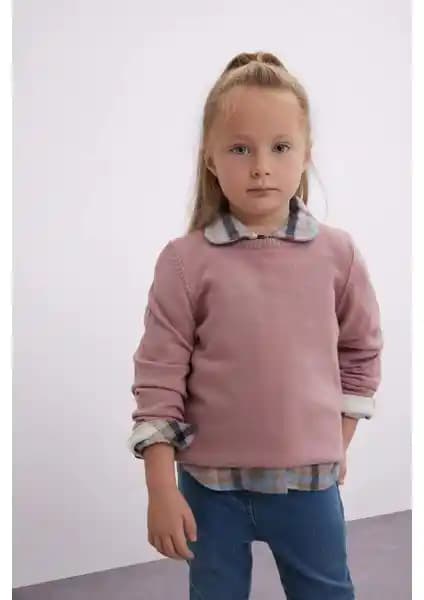 DeFacto Kız Bebek Bisiklet Yaka Basic Düz Triko Kazak: Şık ve Konforlu Günlük Giyim Seçeneği