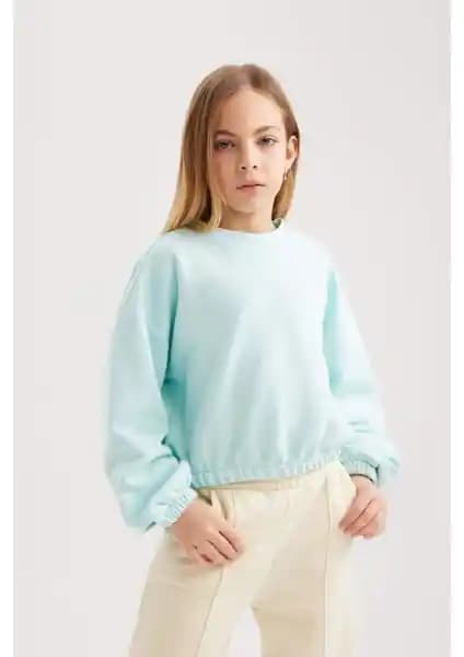 DeFacto Kız Çocuk Bisiklet Yaka Basic Düz Sweatshirt İncelemesi ve Özellikleri