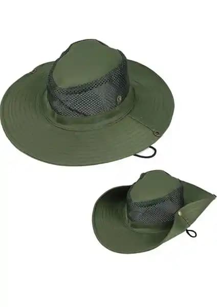 Denizli Kardelen Butik Panoramik Fileli Güneş Koruyucu Unisex Panama Şapkası