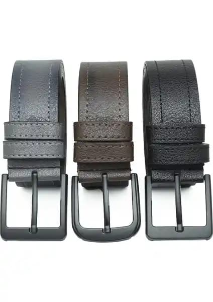 Deribond Erkek Kemer Seti 3'lü Suni Deri Tasarım ve Dayanıklılık Özellikleri
