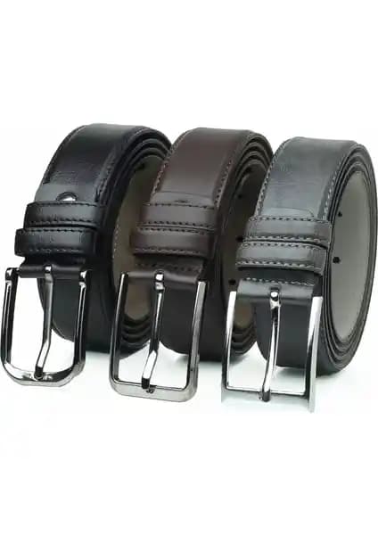 Deribond Erkek Klasik Kumaş Pantolon Kemeri Seti Uygun Fiyatlı ve Şık Tasarım