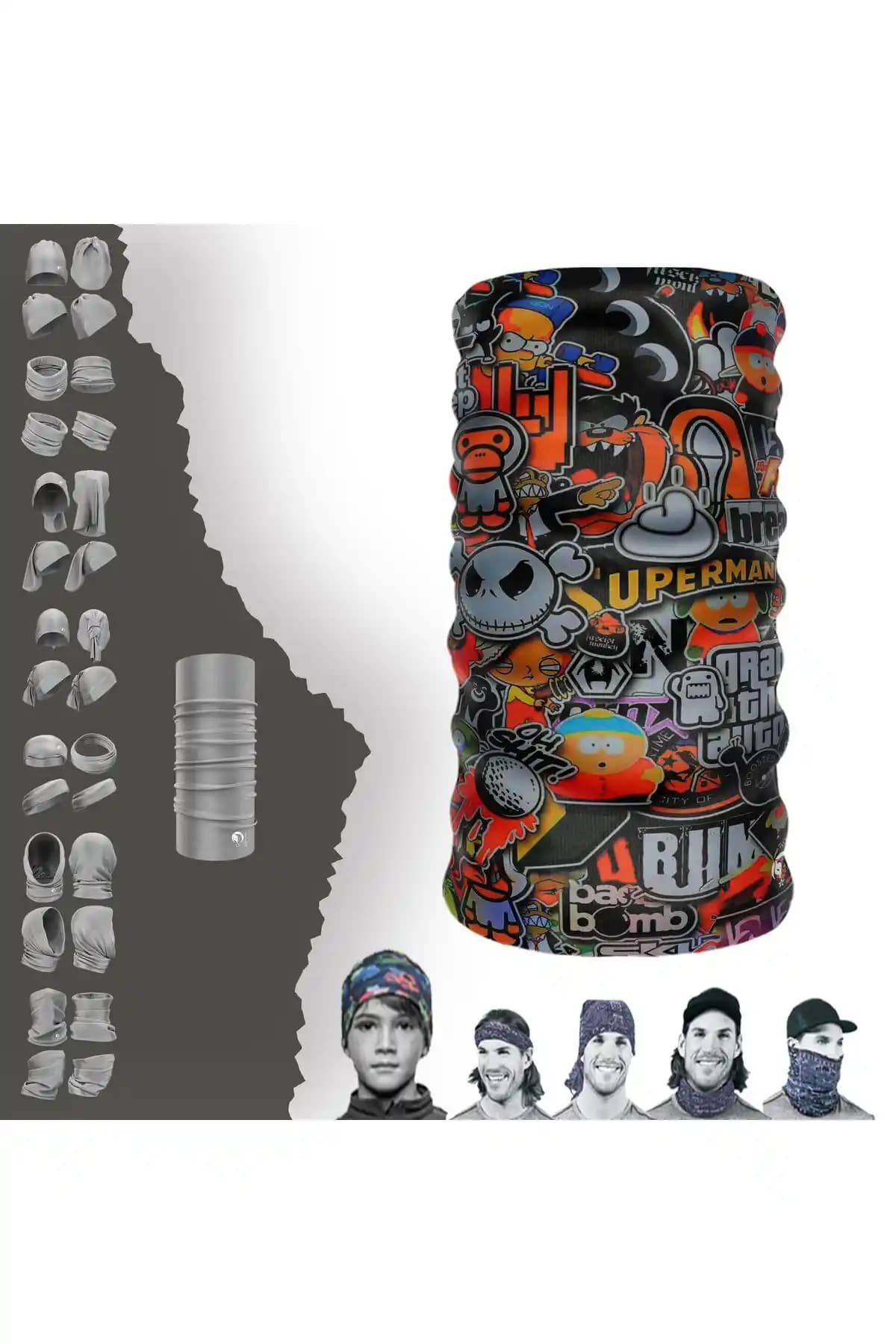 e-Taktik Çok Yönlü Şaşkın Çocuk Desenli Dikişsiz Tüp Boyunluk Bandana Ürünü İncelemesi