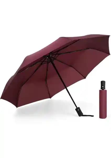Eleven Markets Bordo Tam Otomatik Şemsiye: Şıklık ve Dayanıklılığı Bir Arada Sunar
