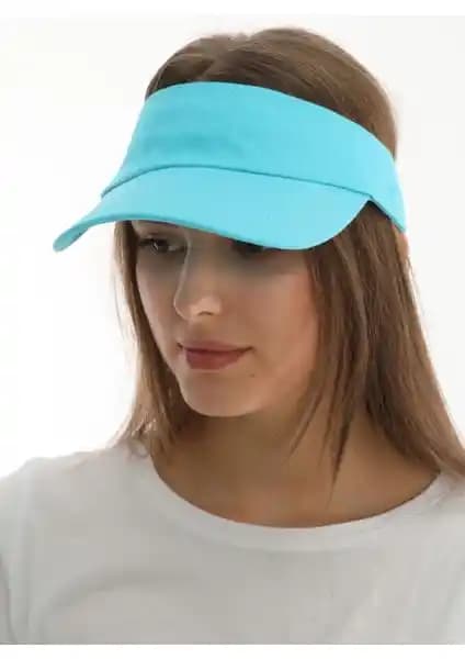 Elif İç Giyim UV Koruyucu Siperlikli Turkuaz Tenisci Şapka Güneşten Koruyan Konforlu Tasarım