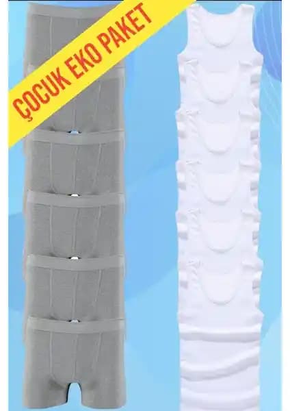 Erkek Çocuklar İçin Konforlu ve Dayanıklı Pamuklu İç Giyim Seti