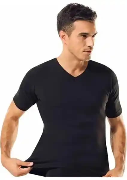 Erkek V Yaka Ribana Kısa Kol Fanila: Yüksek Kalite ve Konfor Sunan Günlük İç Giyim Seçeneği