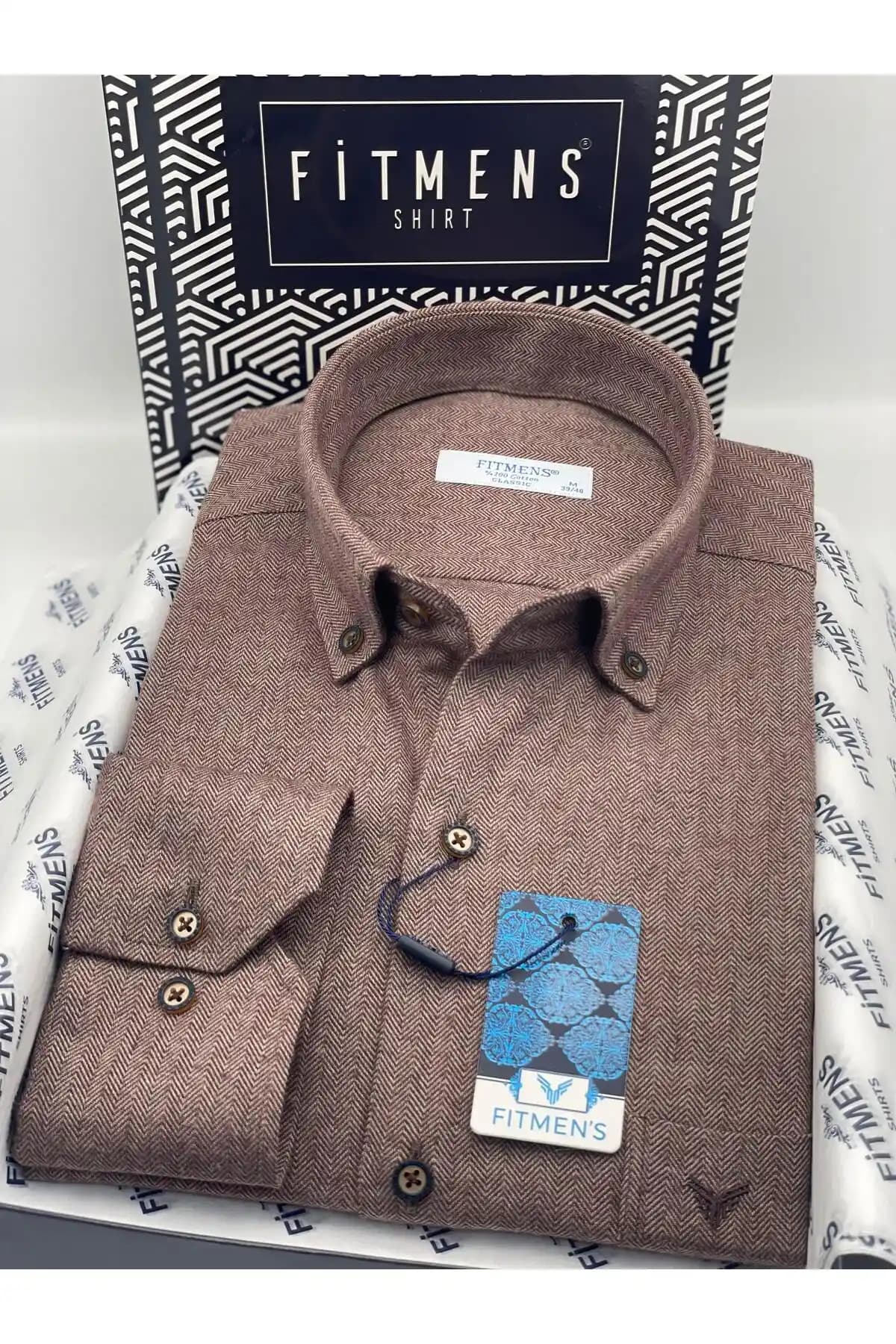 Fitmens Erkek Klasik Uzun Kol Kışlık Balıksırtı Oduncu Yaka Düğmeli Gömlek: Şıklık ve Konforun Buluşması