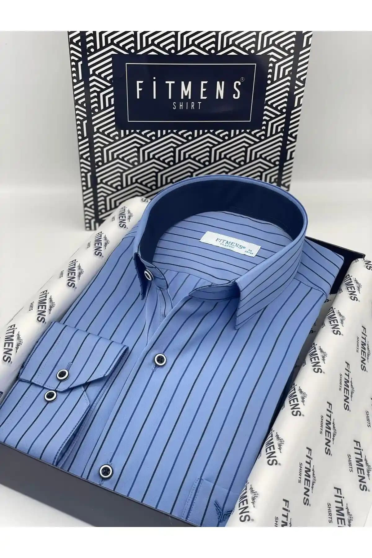 Fitmens Klasik Uzun Kol Premium Çizgili Erkek Gömlek: Şıklık ve Konforun Buluşması