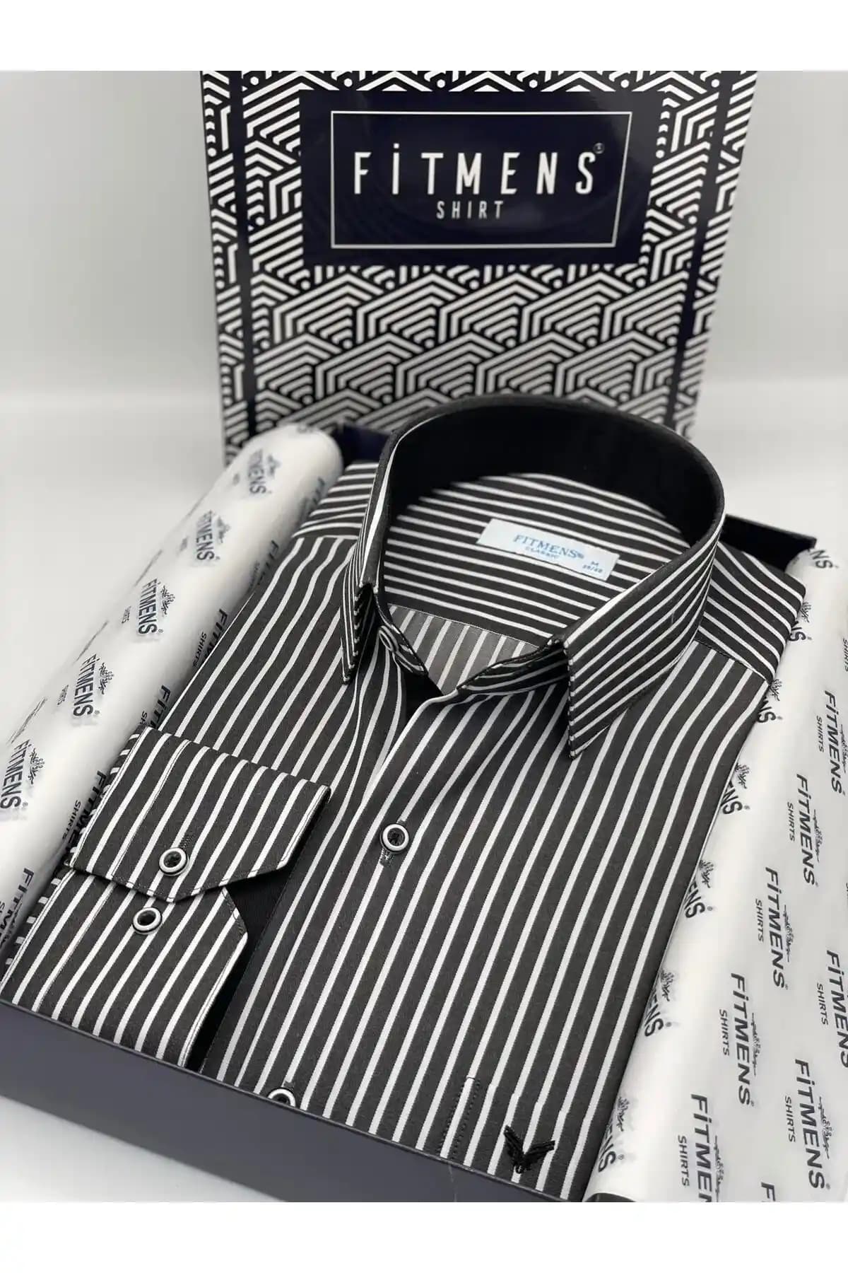 Fitmens Klasik Uzun Kol Premium Erkek Gömlek Şıklık ve Konfor Sunan Modern Tasarım