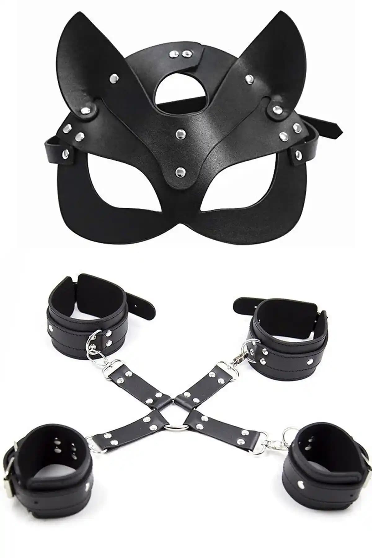 Genel Markalar Siyah Peluş Kelepçe ve Kedi Maskesi Fantazi Aksesuar Seti İncelenmesi