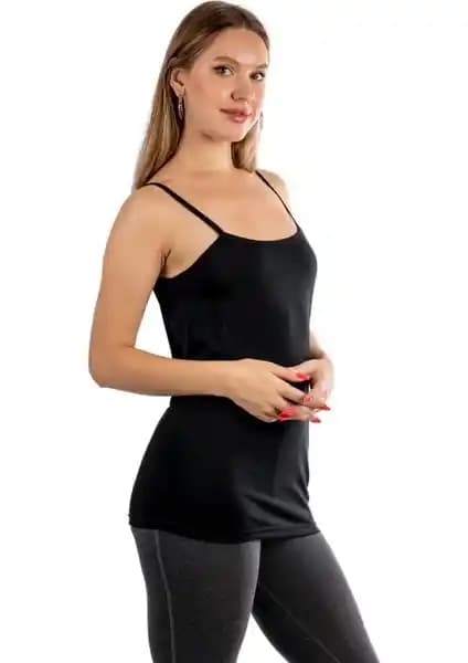 Gizem İç Giyim Siyah Ip Askılı Bayan Atlet Seti 6'lı: Şıklık ve Konforun Buluşması