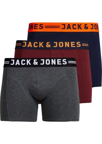 Jack & Jones Jaclıchfıeld Trunks 3'lü Erkek Boxer Seti Dayanıklı ve Konforlu İç Giyim