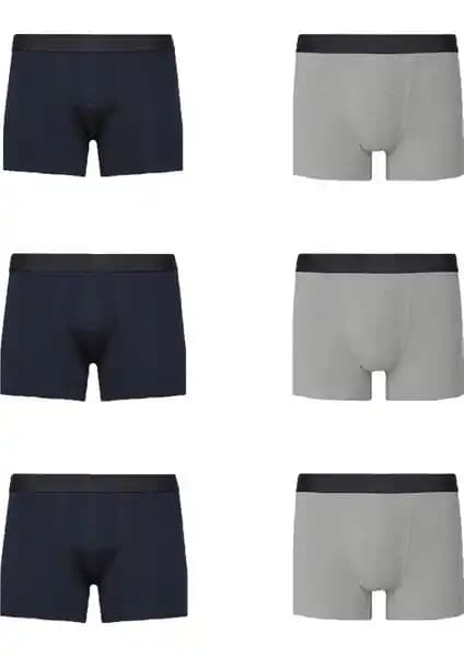 John Lion Erkek 6'lı Boxer Seti Gri ve Lacivert Renk Seçenekleriyle Konfor ve Şıklık Sunar