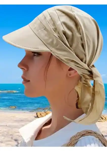 Kadınlar İçin Güneşten Koruyan ve Şık Tasarımlı Safari Bağlamalı Plaj Şapkası