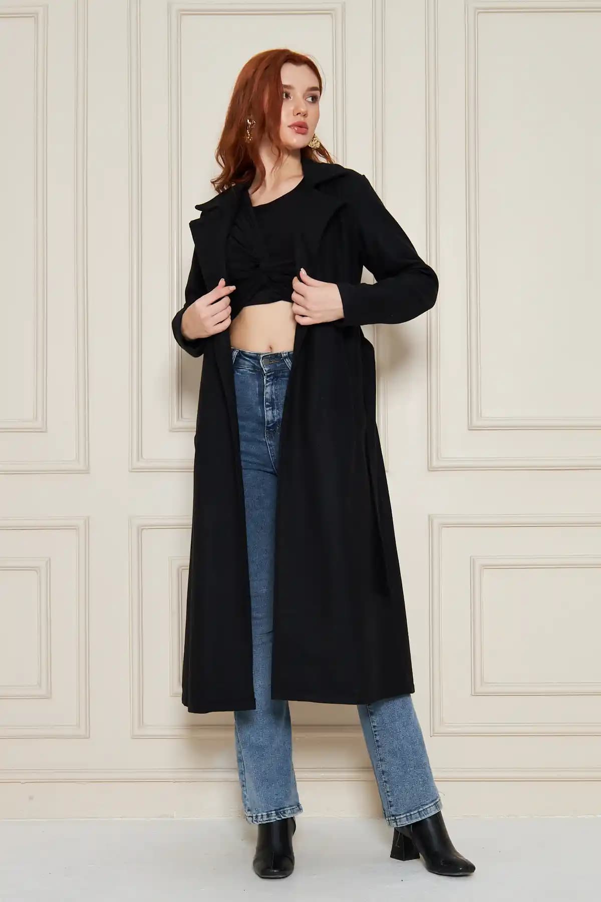 Kadınlar İçin Modern ve Şık Kadife Kaşe Kabanlar Günlük ve Resmi Kullanım İçin Uygun