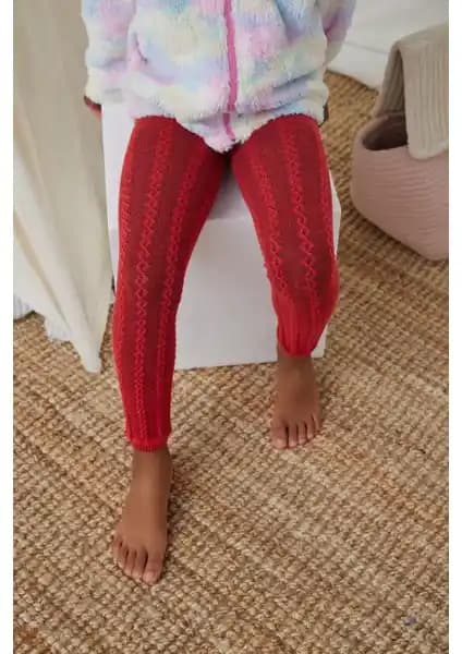 Katia & Bony Zincir Desenli Çocuk Tayt Kırmızı: Şık ve Konforlu Günlük Giyim Tercihi