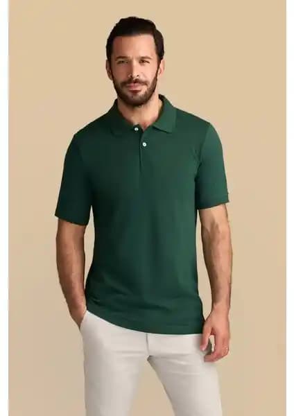 Kiğılı Polo Yaka Regular Fit Nakışlı Pamuk Tişört: Şık ve Rahat Günlük Giyim Seçeneği