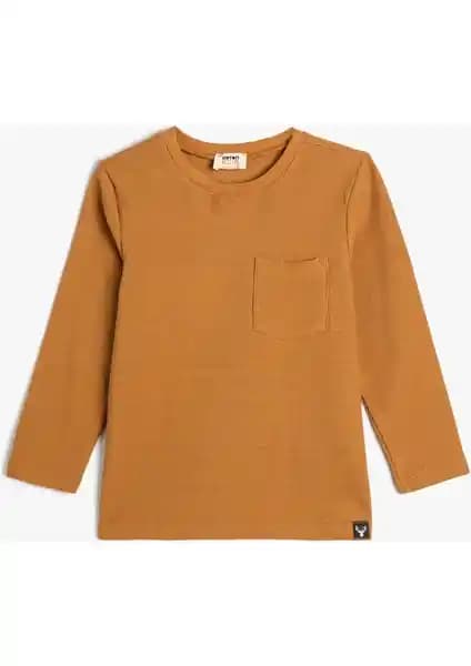 Koton Erkek Çocuklar İçin Uzun Kollu Bisiklet Yaka Basic Tişörtleri Günlük Kullanım İçin