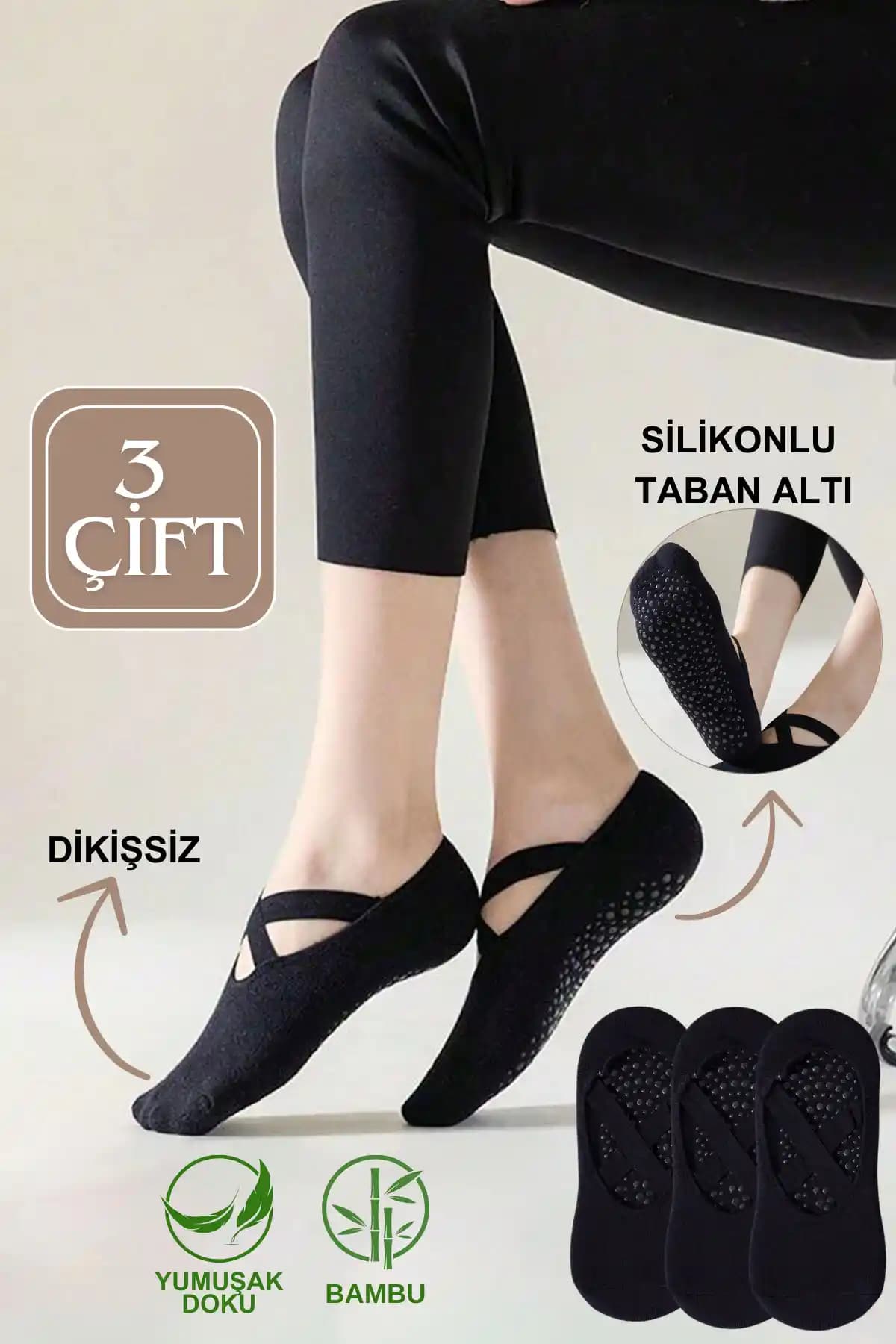 Kral Socks Bambu Pilates Çorabı: Konfor ve Güvenlik Sunan Unisex Spor ve Günlük Çorap