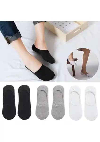 Kral Socks Kadın ve Erkek İçin Yüksek Kaliteli Düz Desen Babet Çoraplar