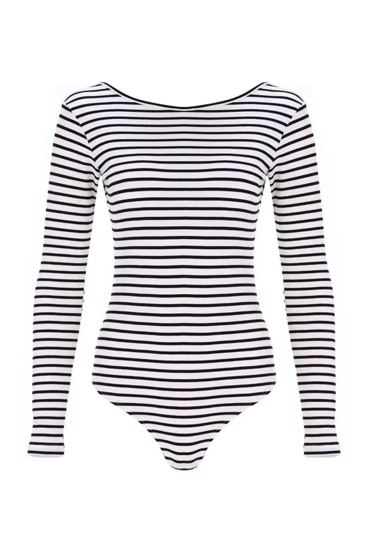 La Sarta Uzun Kollu Sırt Dekolteli Kaşkorse Body Modern Tasarım ve Konfor Bir Arada