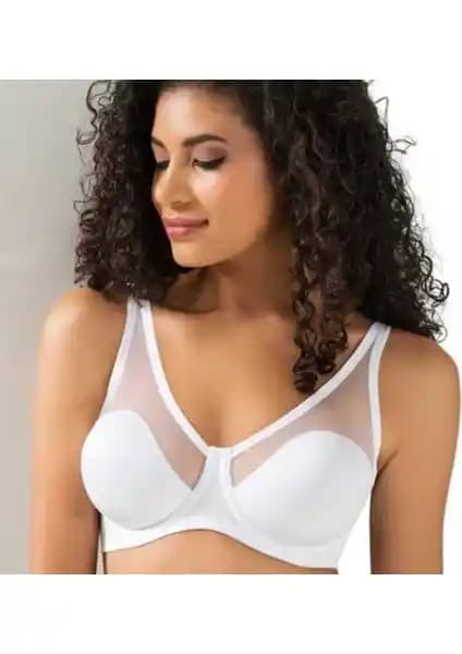 Le Jardin Beyaz Fenetta Tül Kaplı C Cup Toparlayıcı Sütyen Günlük Şıklık ve Konfor Sağlar