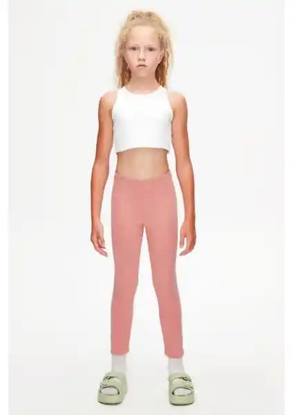 Lovetti Koyu Pudra Kız Çocuk Kışlık Tayt: Rahat ve Şık Günlük Giyim Seçeneği