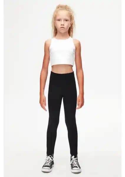 Lovetti Siyah Basic Kız Çocuk Kışlık Tayt: Konfor ve Şıklık Sunan Dayanıklı Tasarım