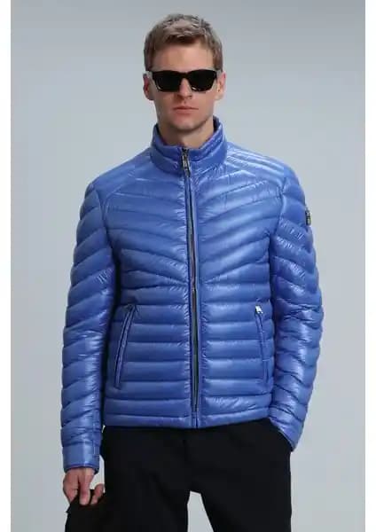 Lufian Luc Kaz Tüyü Erkek Mont Saks: Şık ve Fonksiyonel Günlük Kullanım Montu