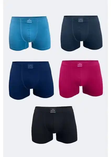 Malabadi Erkek Karışık Renk 5'li Pamuk Elastan Boxer: Rahatlık ve Şıklığın Buluşması