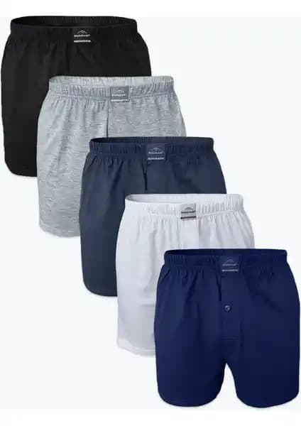 Malabadi Erkek Karma Renk 5'li Pamuk Boxer Seti Günlük Konfor ve Şıklık Sunar