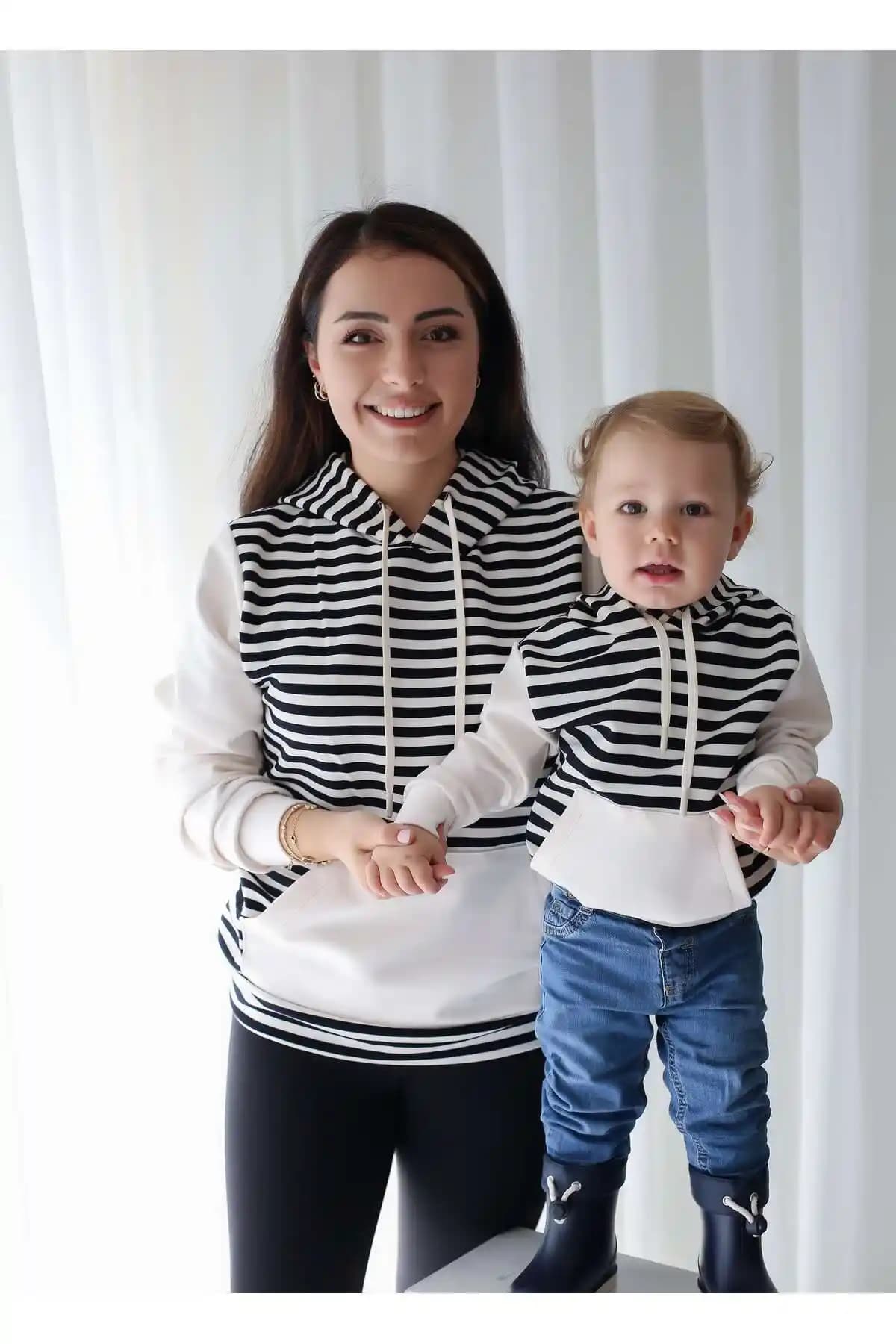 MAM Baby Çizgili Sweat Bebek ve Anne İçin Yüksek Kalite Konforlu Giyim Seçeneği