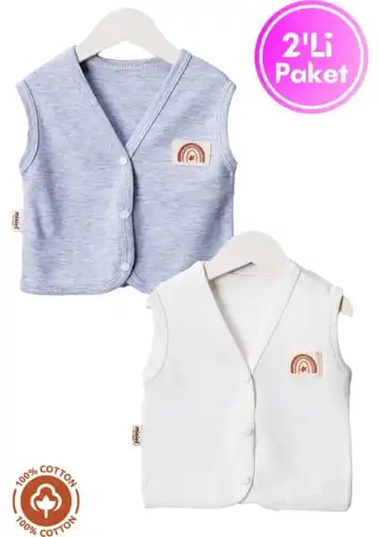 Miniel Unisex Bebek Yelek Seti: Organik Pamuklu Şık ve Konforlu Bebek Giyim Seçeneği
