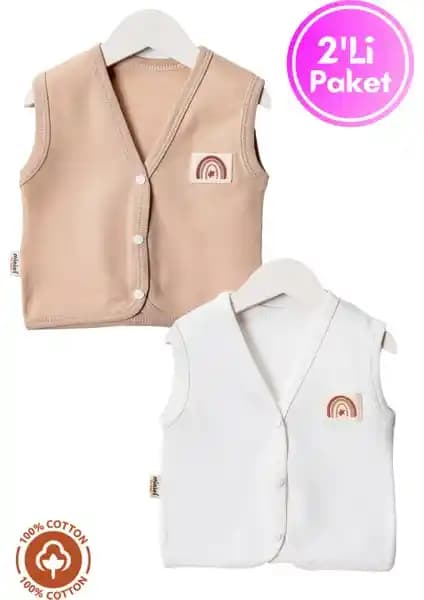 Miniel Unisex Bebek Yelek Seti Organik Pamuklu Şıklık ve Konfor Sunar