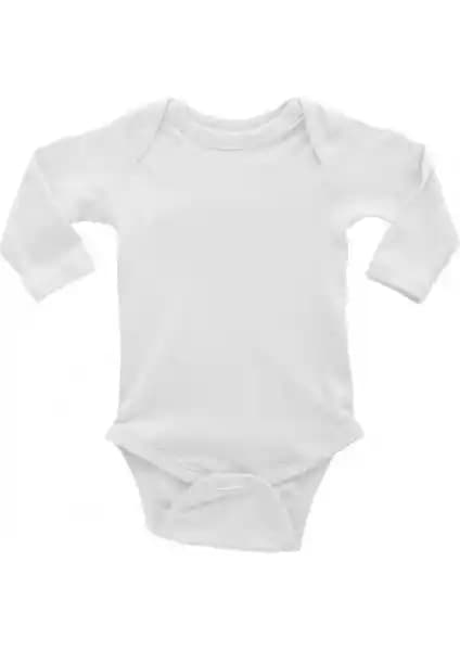 Mixi Baby Body Uzun Kol Beyaz - Yumuşak ve Güvenli Bebek Giyim Parçası