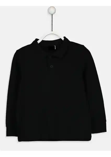 Nacar Çarşı Çocuk Polo Yaka Uzun Kollu Siyah T-shirt Kalite ve Konforun Buluşması