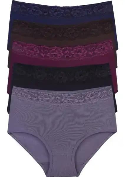 Nicoletta Bordo Kadın Büyük Beden 5'li Paket Konfor ve Şıklık Sunan İç Giyim Ürünü